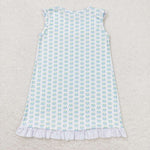GSD1078 Crab Blue Girls Dress