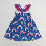 GSD1085 Rainbow Star Girls Dress