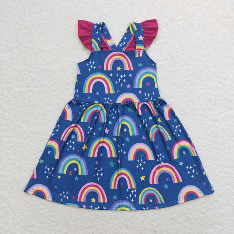 GSD1085 Rainbow Star Girls Dress