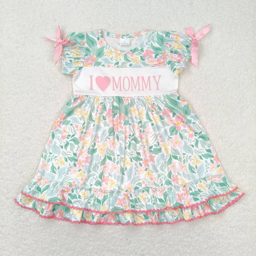 GSD1092 I LOVE MOMMY Flower Girls Dress