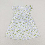 GSD1100 Flower White Girls Dress