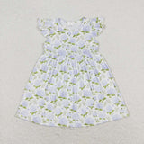 GSD1100 Flower White Girls Dress