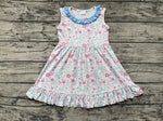 GSD1102 Flower Sky Blue Girls Dress