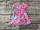 GSD1115 Summer Garden Flower Pink Girls Dress