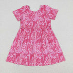 GSD1116 Summer Garden Flower Pink Girls Dress