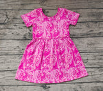 GSD1116 Summer Garden Flower Pink Girls Dress