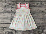 GSD1119 Flower Pink Yellow Girls Dress