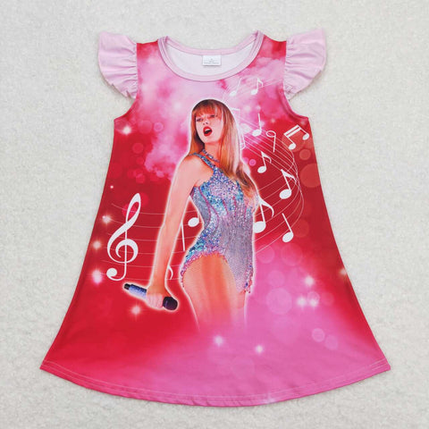 GSD1126 Singer Star Pink Girls Dress