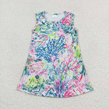 GSD1139 Flower Garden Flower Sleeveless Girls Dress