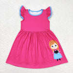 GSD1149 Princess Dark Pink Girls Dress