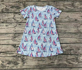 GSD1161 Sailboat Blue Girls Dress