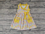 GSD1216 Flower Yellow Girls Dress