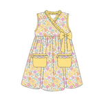 GSD1216 Flower Yellow Girls Dress