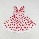 GSD1273 Strawberry Pink Red Girls Dress