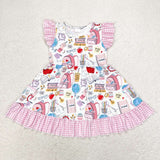 GSD1304 Back to school Bag Pencil Girls Dress