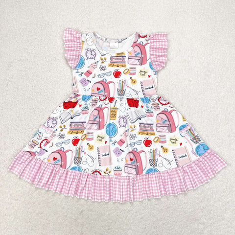 GSD1304 Back to school Bag Pencil Girls Dress