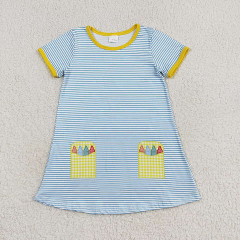 GSD1311 Crayon Sky Blue Girls Dress