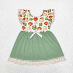 GSD1326 Pumpkin Green Girls Dress