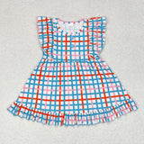 GSD1331 Green Plaid Girls Dress