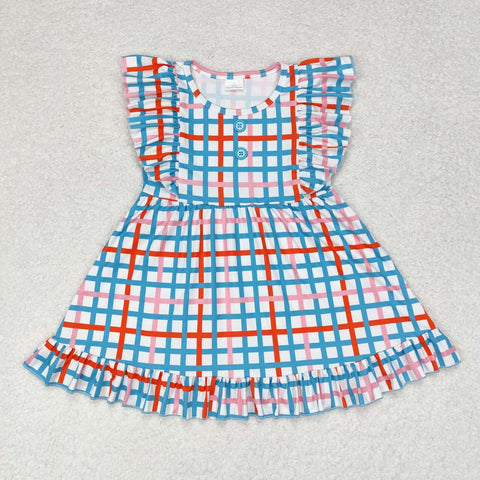 GSD1331 Green Plaid Girls Dress