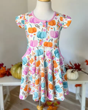 GSD1332 Pumpkin Flower Girls Dress