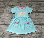 GSD1341 Back to school Bus Mint Girls Dress