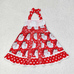 GSD1345 Christmas Santa Red Girls Dress