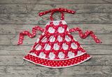 GSD1345 Christmas Santa Red Girls Dress