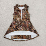 GSD1384 Hunting Branches Yoga Girl's Dress Onesie