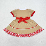 GSD1389 Christmas Turmeric Red Girls Dress