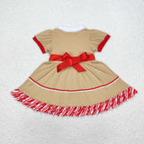 GSD1389 Christmas Turmeric Red Girls Dress