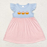 GSD1421/SR1962 Pumpkin Bows Kids Sibling Matching Clothes
