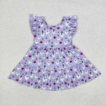 GSD1425 Halloween Ghost Pumpkin Purple Girls Dress