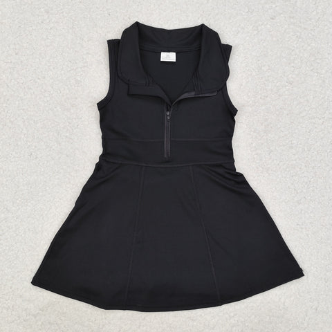 GSD1428 Black Sports Sleeveless Girls Dress