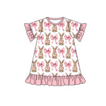 Preorder Notice GSD1443 Easter Rabbit Bows Girl's Dress