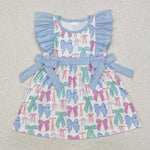 GSD1449 Coquette Bows Blue Girl's Dress