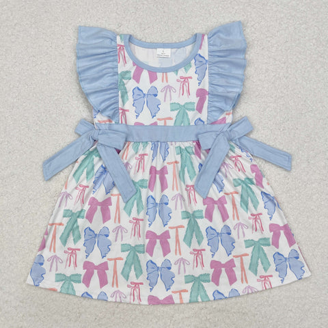 GSD1449 Coquette Bows Blue Girl's Dress