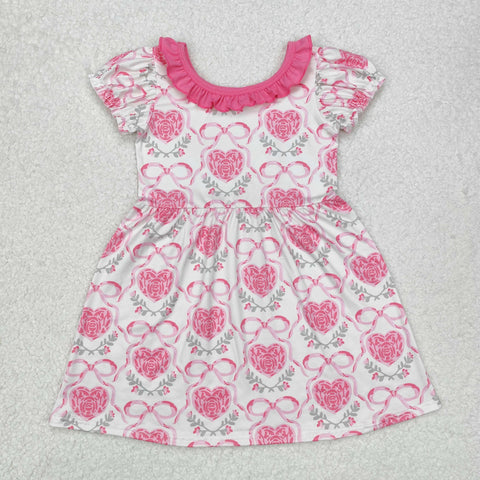 GSD1512 Flower Coquette Bows Girl's Dress