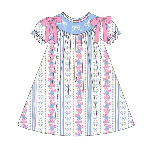 Preorder 11.16 GSD1520 Flower Bows Cute Girl's Dress