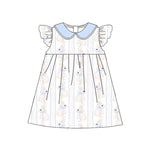 Preorder 11.16 GSD1521 Easter Rabbit Blue Girl's Dress