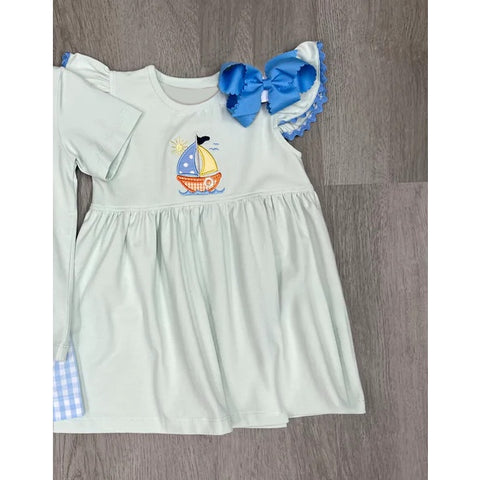 Preorder 11.21 GSD1539 Sailboat Girl's Dress