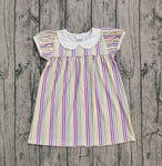 Preorder Samples GSD1571 Mardi Gras Stripe Girl's Dress