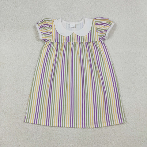 GSD1571 Mardi Gras Stripe Girl's Dress