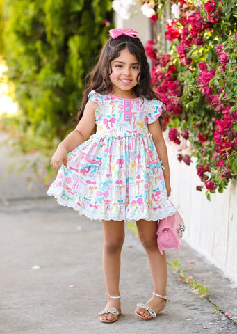 Preorder 12.01 GSD1575 Colorful Bows Girl's Dress