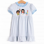 Preorder 12.04 GSD1582 Person Chick Blue Stripe Girl's Dress