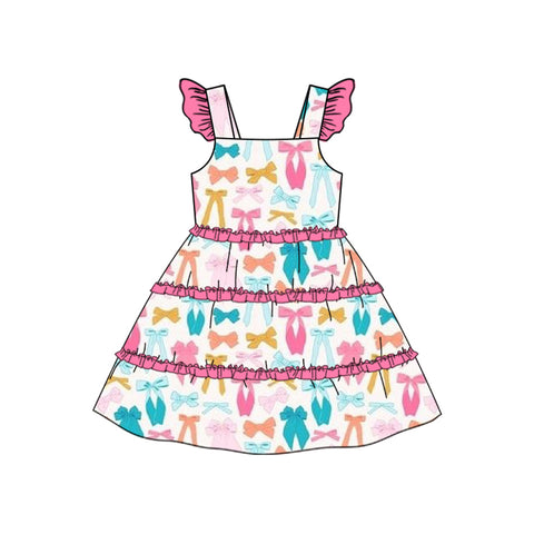 Preorder 12.05 GSD1585 Colorful Bows Girl's Dress