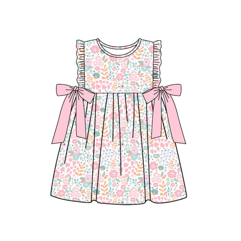 Preorder 12.06 GSD1591 Flower Floral Pink Girl's Dress