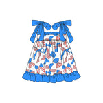 Preorder 12.13 GSD1619 July 4th Bows Girl's Dress