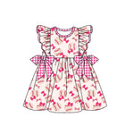 Preorder 12.20 GSD1642 Baseball Bows Pink Girl's Dress