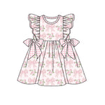 Preorder 12.23 GSD1653 Bows Flower Pink Girl's Dress